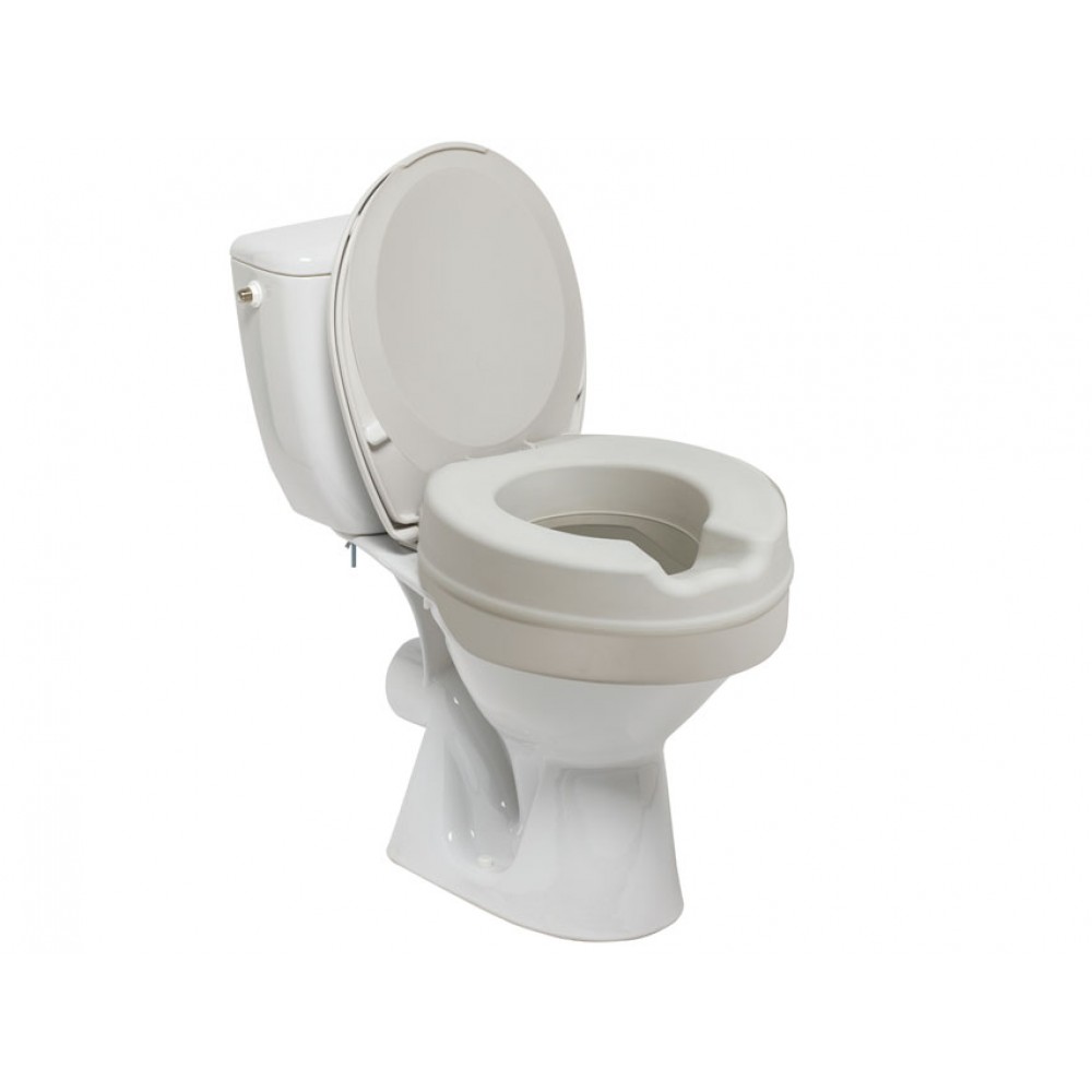 Rialzo WC per disabili con coperchio - morbido - Contact Plus 11 cm