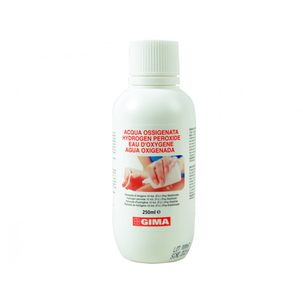 Acqua ossigenata - Inodore e incolore - 250 ml - Conf. da 12 pz