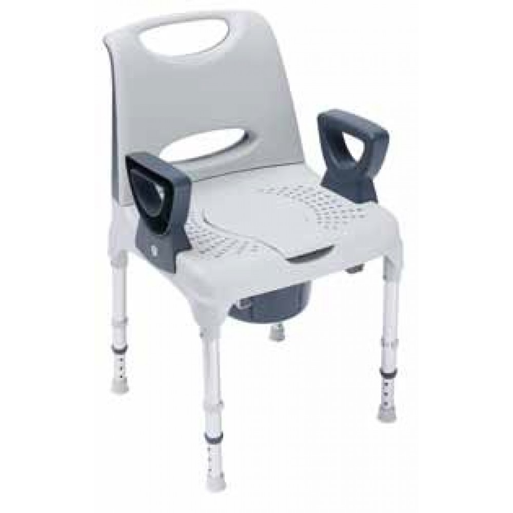 Comoda per disabili in alluminio con secchio wc e coperchio - Gima