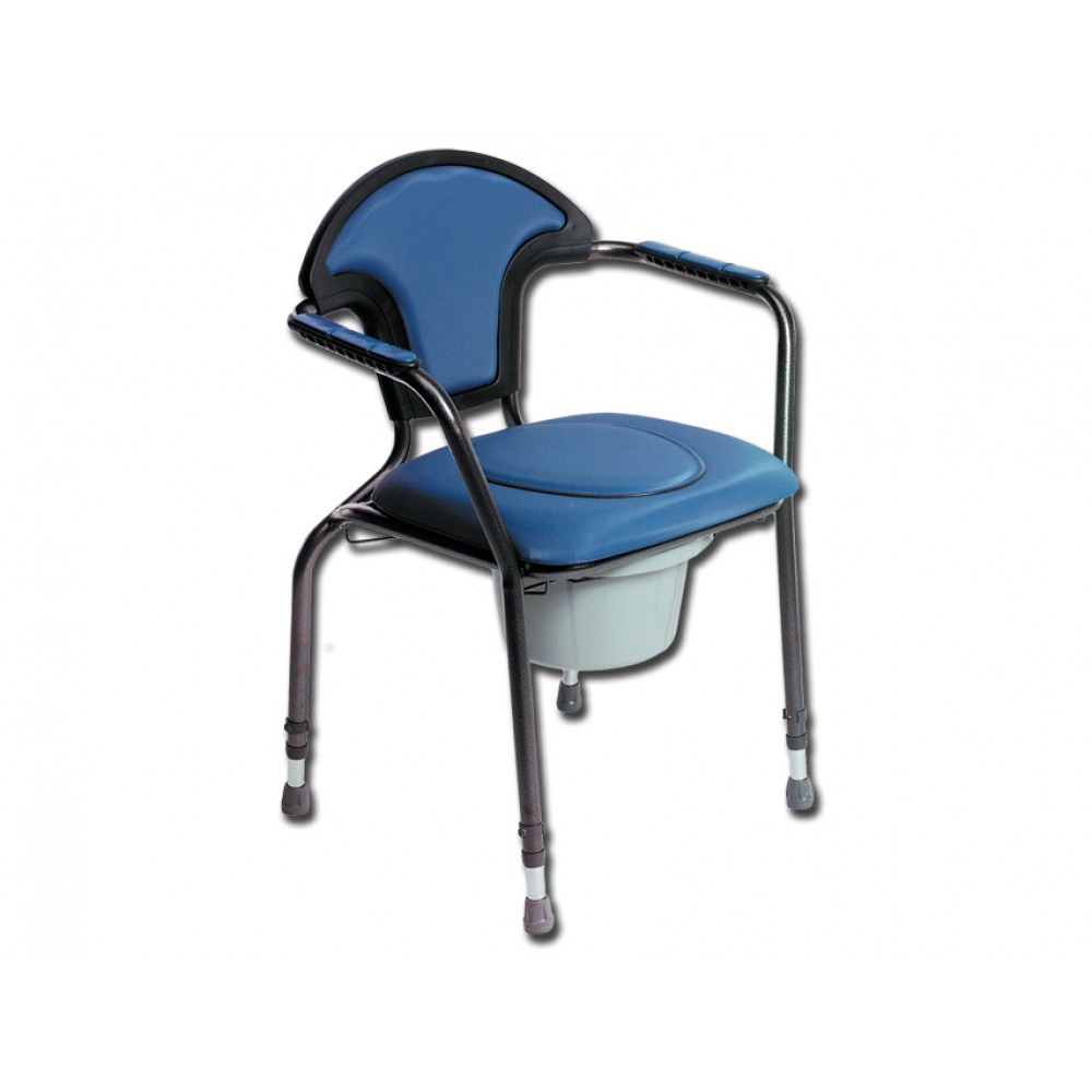 Sedia WC per disabili e anziani con secchio - regolabile in altezza