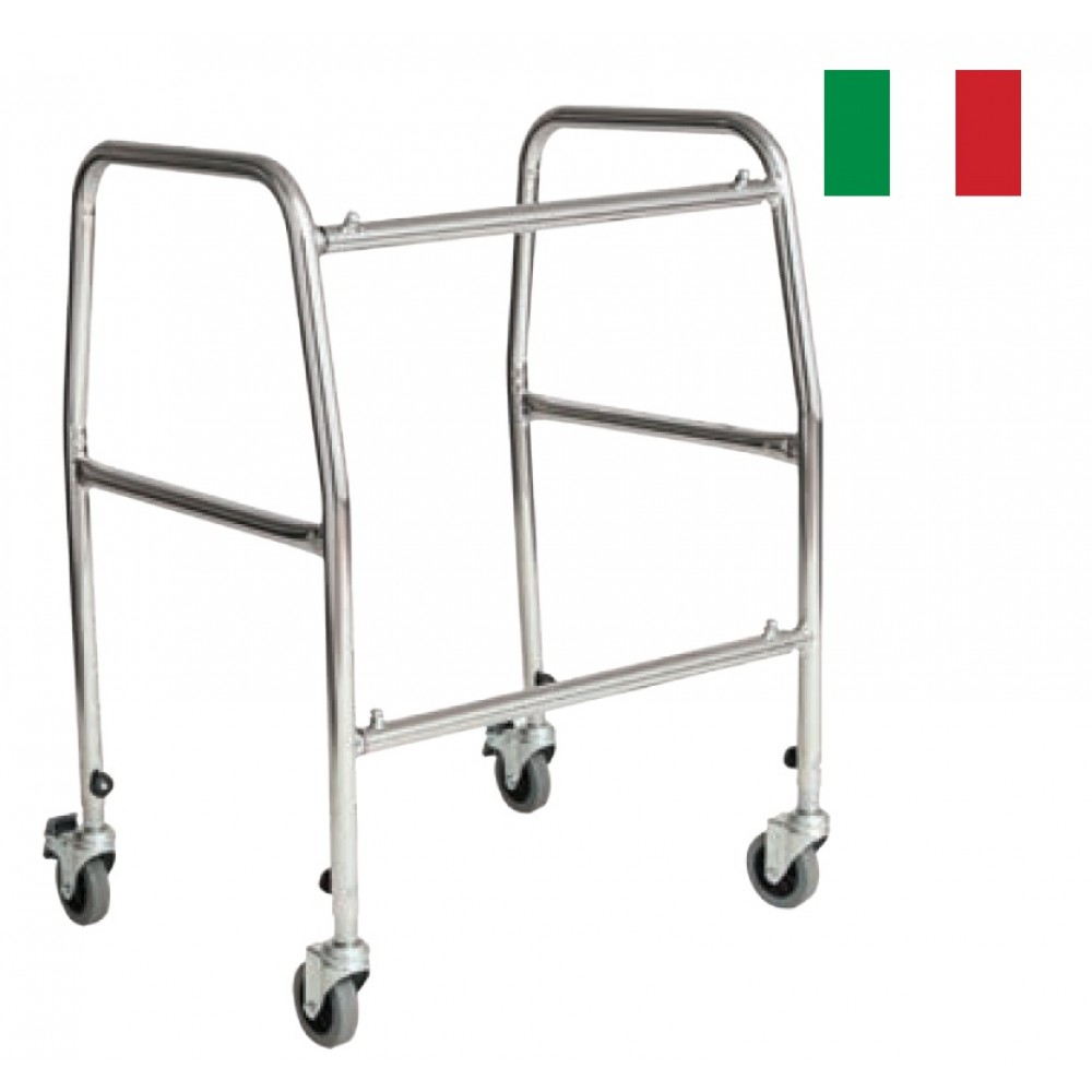 Deambulatore per anziani e disabili - 4 ruote piroettanti - Girellino