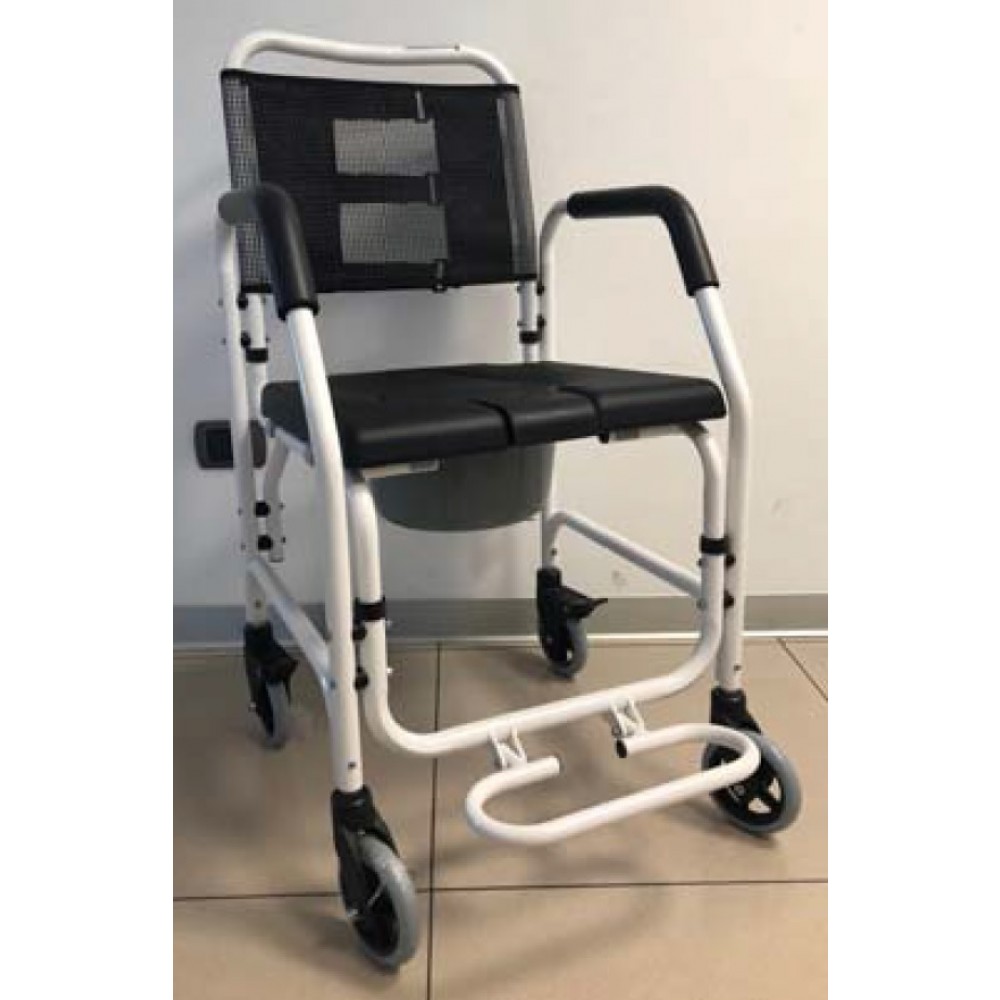 Sedia comoda Wc E Doccia Con 4 Ruote per disabili e anziani Moretti