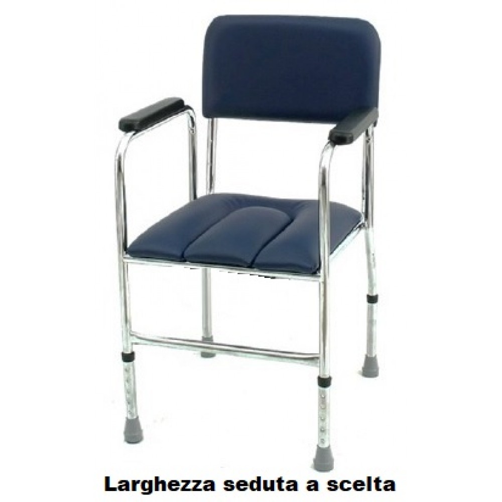 Sedia wc per disabili e invalidi con tappezzeria lavabile di PIAI 51HW
