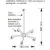 LAMPADA MEDICALE HYDRA A 7 LED SU CARRELLO - BRACCIO PANTOGRAFO