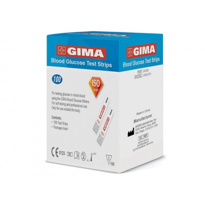 STRISCE GLUCOSIO PER GLUCOMETRO GIMA - Conf. 100pz