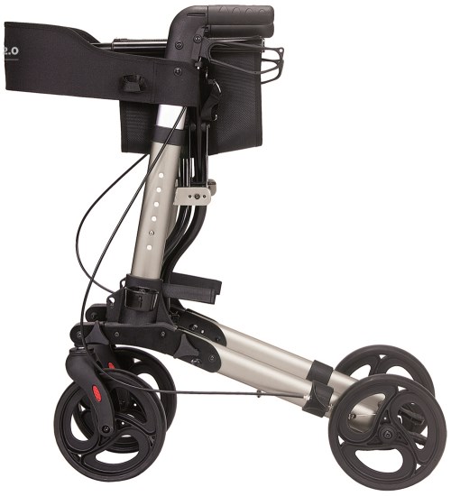 DEAMBULATORE ROLLATOR PER DISABILI PIEGHEVOLE IN ALLUMINIO - GIRELLO PER ANZIANI - MORETTI MOPEDIA Mod. OCEANO 2.0 - 4 RUOTE